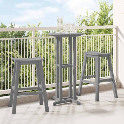 Taburete de bar 2 pcs Gris Claro 52 x 43 x 73.5cm Plástico