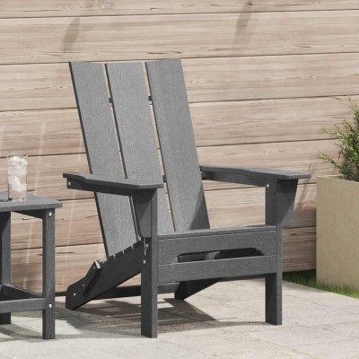 Silla Adirondack Plegable Gris Claro 74.5 x 80.5 x 90cm