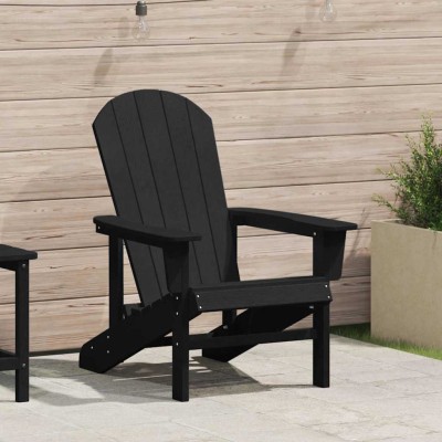 Silla Adirondack Negro 74 x 82 x 92cm Plástico