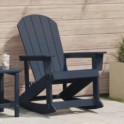 Silla mecedora Adirondack Azul Marino 73.5 x 92 x 90cm Plástico
