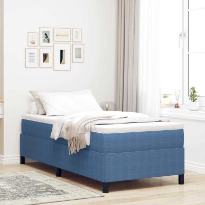 Estructura de cama Azul 100 x 200 cm Telas de pana