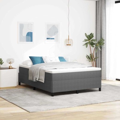 Estructura de cama Gris claro 160 x 200 cm Telas de pana