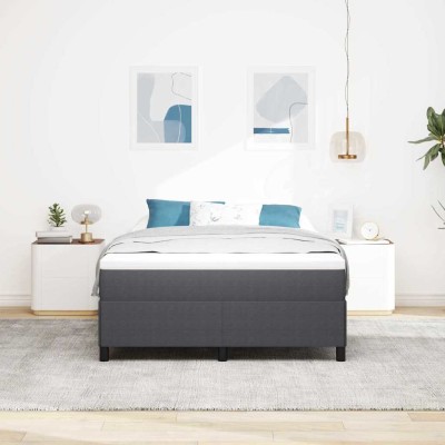 Estructura de cama Gris oscuro 160 x 200 cm Telas de pana