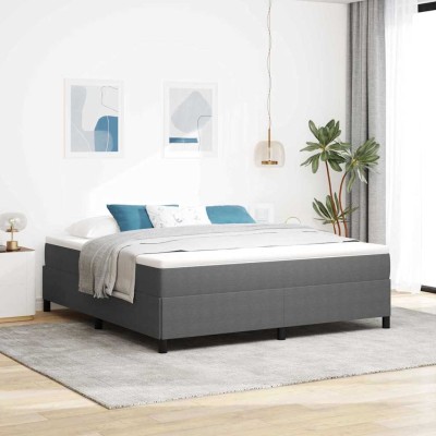 Estructura de cama Gris claro 180 x 200 cm Telas de pana