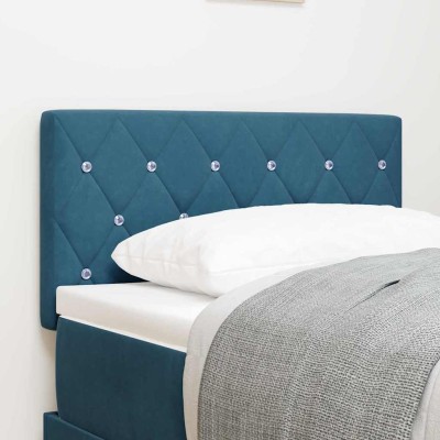 Cabecero de Terciopelo Argyle Azul oscuro 80 cm Terciopelo