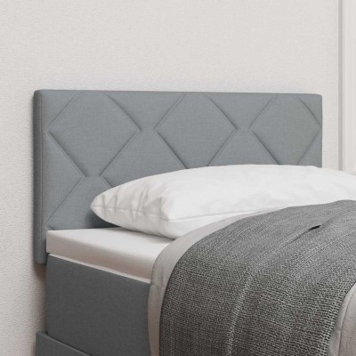 Cabecero de Tela Geometric con cabecera Gris claro 80 cm tela