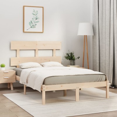 Estructura de cama de madera maciza 160x200 cm