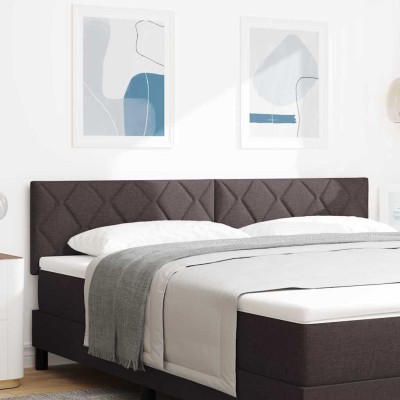 Cabecero de Tela Geometric Manual Marrón oscuro 180 cm tela