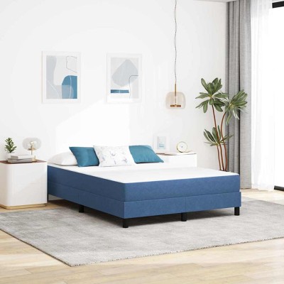 Colchón de Cama con colchón Azul 140 x 190 cm tela