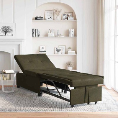 Sofá Cama Verde ejército 67 x 194 x 38 cm