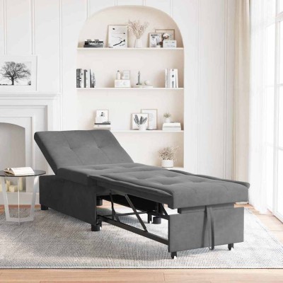 Sofá cama Gris oscuro 67 x 194 x 82 cm