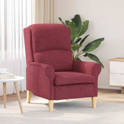 sillón Rojo vino tinto 76 x 94 x 102 cm tela
