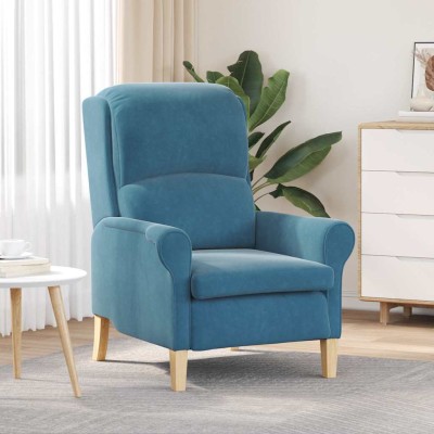 sillón Azul 76 x 94 x 102 cm Terciopelo
