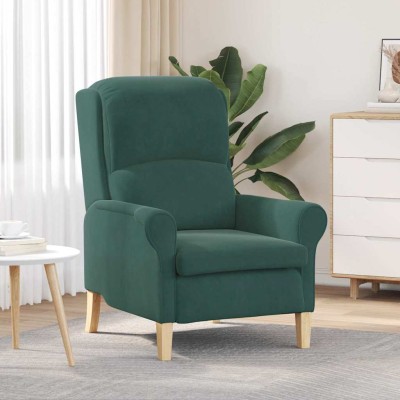 sillón Verde oscuro 76 x 94 x 102 cm Terciopelo