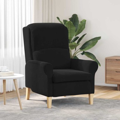 sillón Negro 76 x 94 x 102 cm Terciopelo