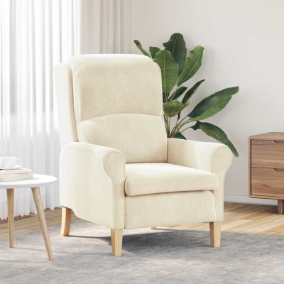 sillón Crema 76 x 94 x 102 cm Terciopelo