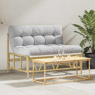 Banco de jardín Gris claro 110 x 75 x 71 cm Acero