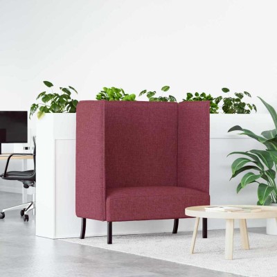 Sofa de Espalda Alta Rojo vino tinto 109 x 56 x 121 cm tela