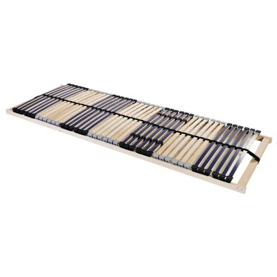 Base de lamas Marrón 70 x 190 cm Madera de haya maciza