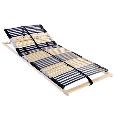 Base de lamas Marrón 80 x 190 cm Madera de haya maciza
