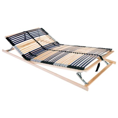 Base de lamas Marrón 140 x 190 cm Madera de haya maciza