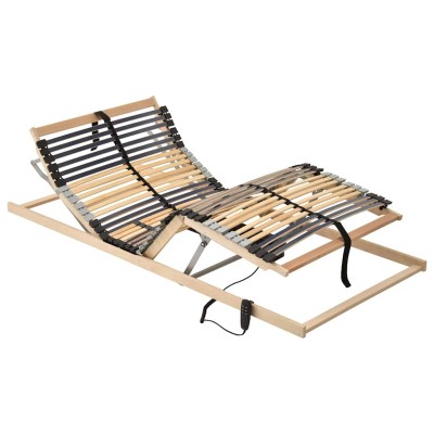 Base de lamas Marrón 90 x 190 cm Madera de haya maciza