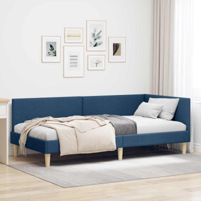 Estructura de cama en esquina Otro Manual Azul 90 x 190 cm