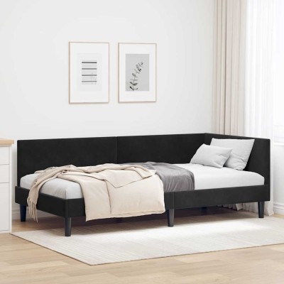 Estructura de cama en esquina Otro Manual Negro 80 x 200 cm