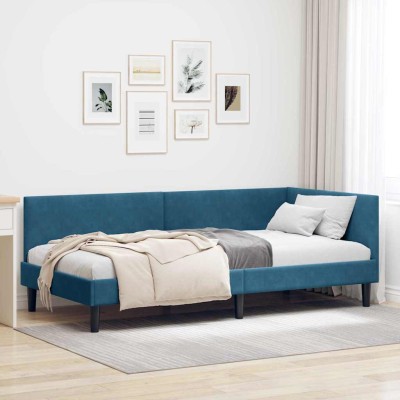 Estructura de cama en esquina Otro Manual Azul 100 x 200 cm