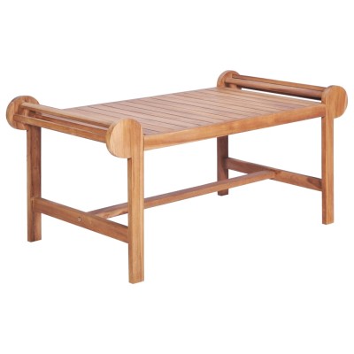Mesa de centro de teca maciza 100x50x45 cm