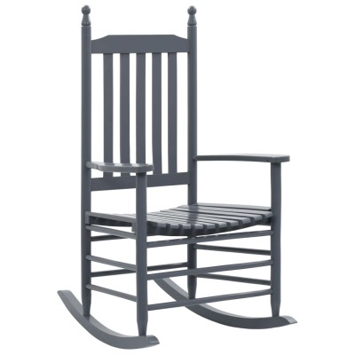 Mecedora con asiento curvo madera de álamo gris