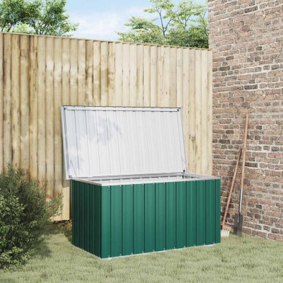 Caja de almacenaje para jardín verde 129x67x65 cm