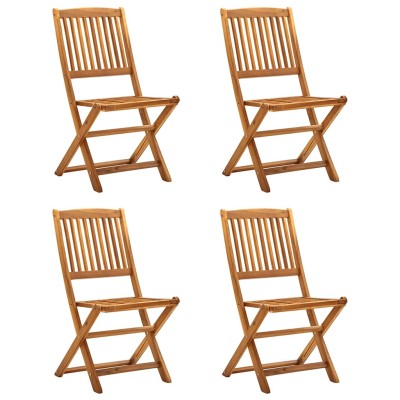 Sillas plegables de jardín 4 unidades madera maciza de acacia