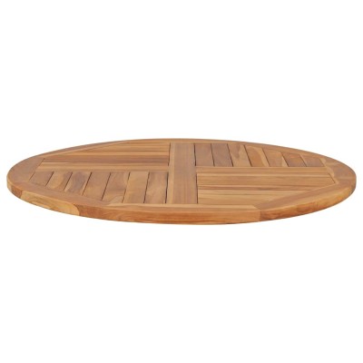 Superficie de mesa redonda madera maciza de teca 2,5 cm 90 cm