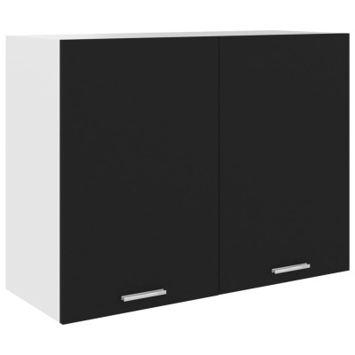 Armario colgante "Lyon" de, negro, 80 x 31 x 60 cm, madera de ingeniería