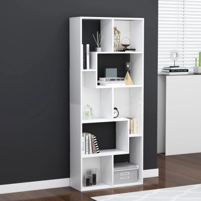Estantería librería madera contrachapada blanco 67x24x161 cm