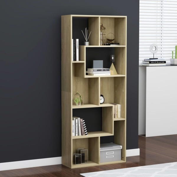 Estantería madera contrachapada color roble Sonoma 67x24x161 cm
