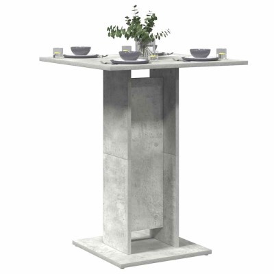 Mesa de bistró de madera contrachapada gris 60x60x75 cm