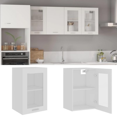 Vitrina colgante "Lyon" de, color blanco, 40 x 31 x 60 cm, madera de ingeniería