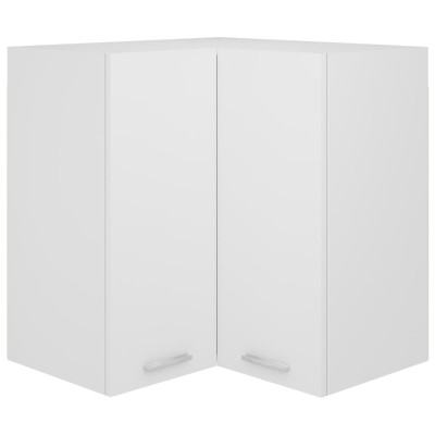 Armario esquinero colgante "Lyon" blanco 57x57x60 cm Madera de ingeniería