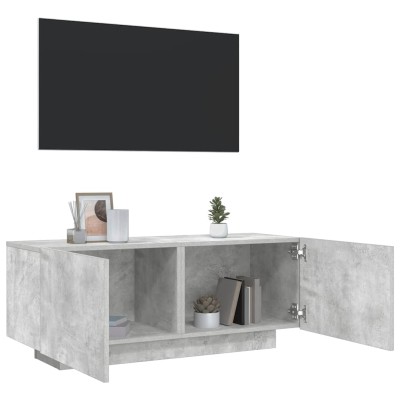 Mueble para TV contrachapada gris hormigón 100x35x40 cm