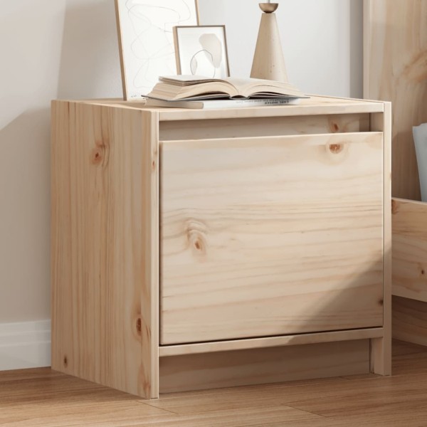 Mesita de noche madera maciza de pino 40x30,5x40 cm