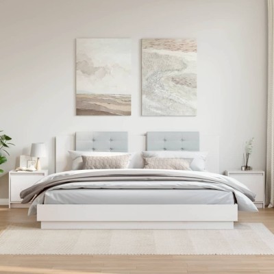 Mesitas de noche 2 uds madera maciza pino blanco 40x30,5x40 cm