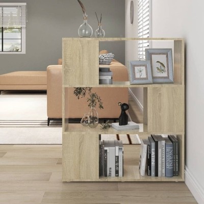 Librería separador madera contrachapada roble Sonoma 80x24x94cm