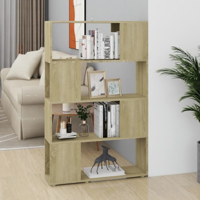 Librería separador contrachapada roble Sonoma 80x24x124,5 cm