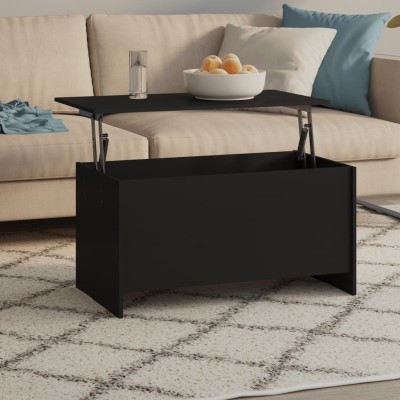 Mesa de centro madera de ingeniería negro 102x55,5x52,5 cm